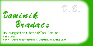dominik bradacs business card